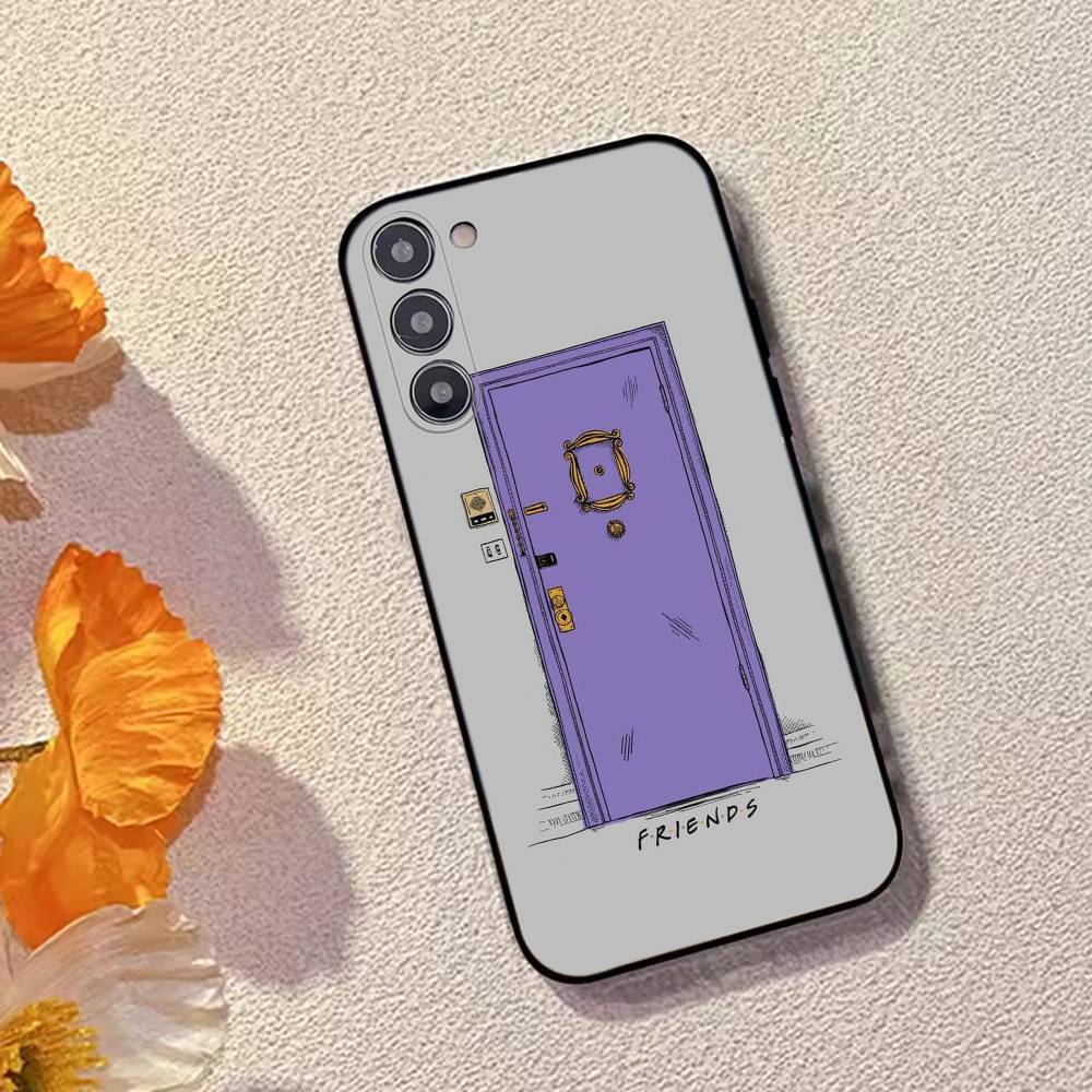 

Hot TV Show F-Friends Phone Case Black Silicone Soft For Samsung Galaxy A73,A72,A71,A70,A53,A52,A51 Samsung a41