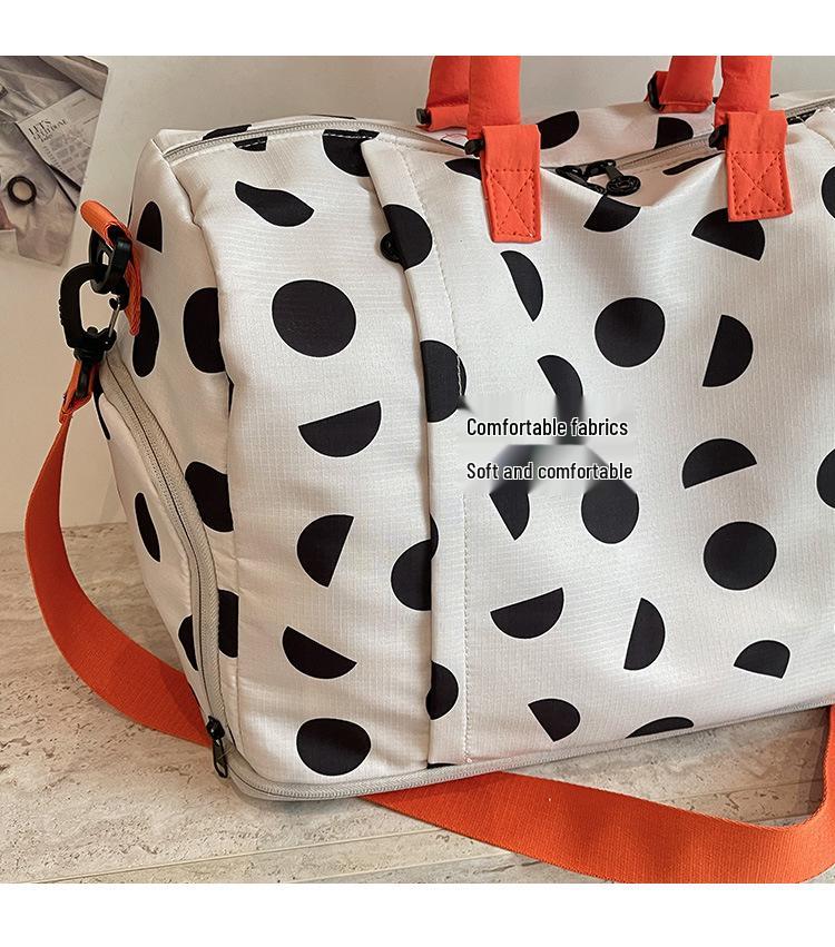 Expandable Polka Dot Multi-functional Travel Shoulder Bag
