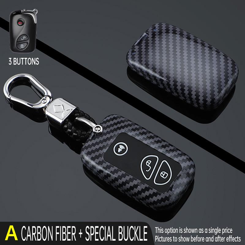 3 4 Buttons Carbon Style Abs Car Key Case Cover Fob For Lexus Gs430 Es350 Gs350 Lx570 Is350 Rx350 Is250 Protecter Accessories
