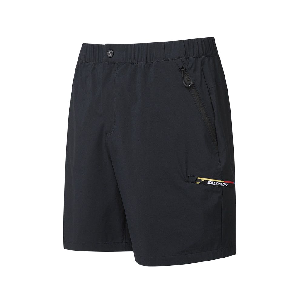 SALOMON Race Flag Blast Lightweight Stylish Simple Hiking Cargo Shorts Unisex Shorts Black LC2809300