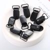10 Pcs 14mm Solid Black Suspender Clips–Fashionable Buckle, Bed Sheet Clips for Easy Sewing, Practical Sewing Accessories