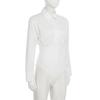 Women's Solid Color Design Button Jumpsuit Shirt Long Sleeve Lapel Slim Fit Fashion Top