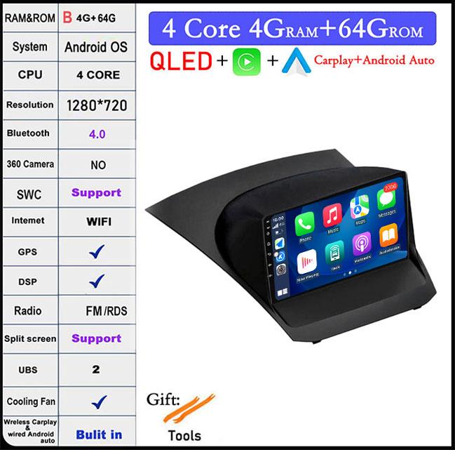 Android 14 For Ford Fiesta Mk7 2009-2017 GPS Navi Bluetooth Car Radio Video Multimedia Player WiFi 4G DSP Stereo Auto Tools