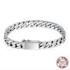 100% S925 Silver Necklace 7MM 8MM 10MM Punk 925 Silver Chains Original Certified Jewelry Gifts