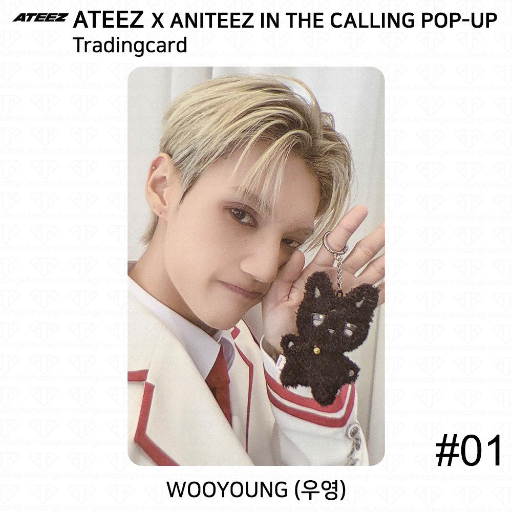 

ATEEZ X ANITEEZ В ПРИЗЫВЕ ПОП-АП MD Торговая карточка Юнит KPOP K-POP Сонхва Wooyoung #1