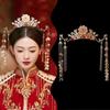 Quasten-Stirnband Hanfu Haarschmuck Kronen Tiaras Hochzeitsfeier Braut-Kopfschmuck Für Xiuhe-Kleid