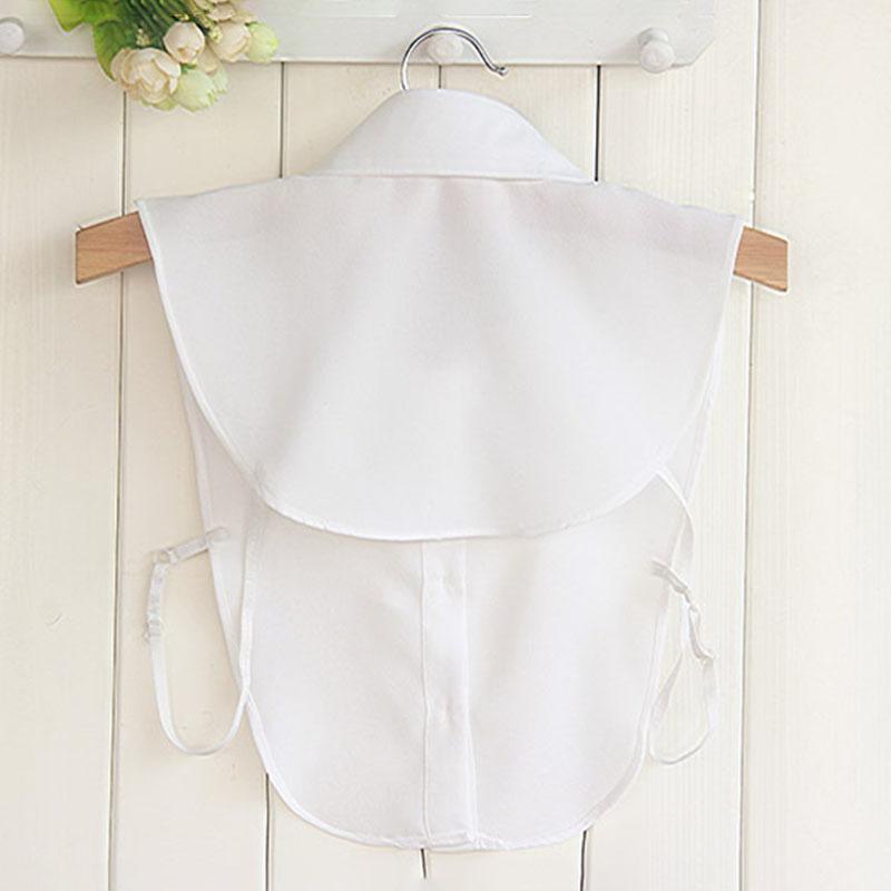 Women's Chiffon Shirt Collar Embroidered Nail Beads Versatile Fake Collar Water Diamond Decoration