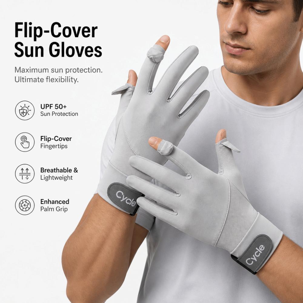 Highly Elastic Ice Silk Riding Gloves Non-Slip Summer Driving Mittens Fitness Sports