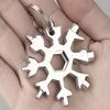 1 Snowflake Multifunctional Tool Silver, Snowflake Bottle Opener, Portable Design, Suitable for Father's Day Gift