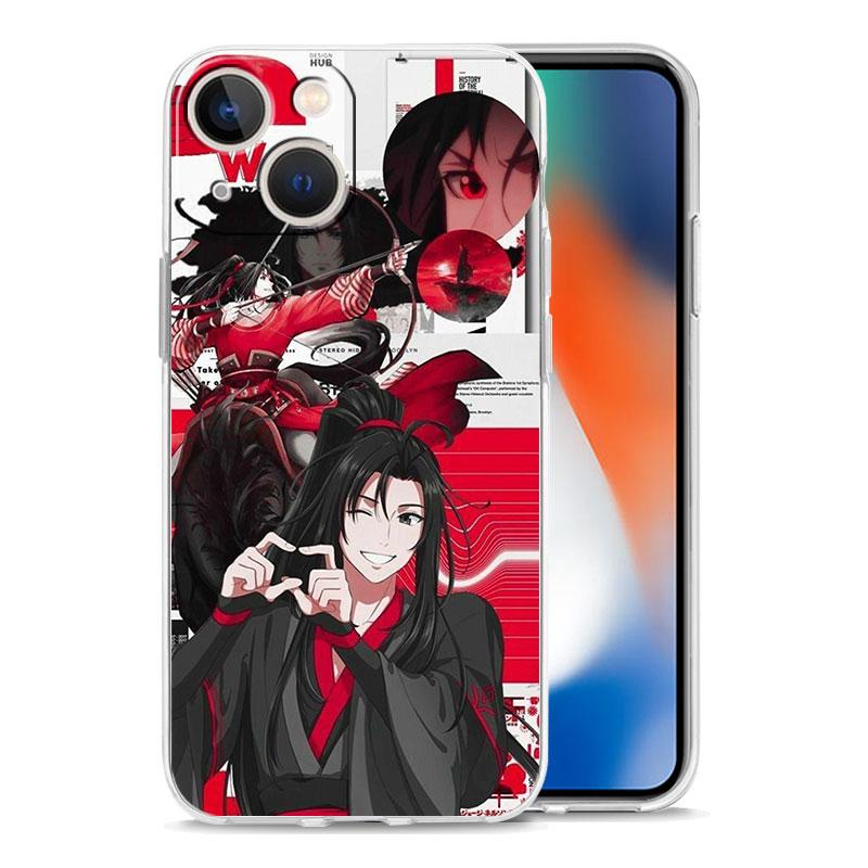 Anime Mo Dao Zu Shi Wei Wuxian Luxury Clear Phone Case For iPhone 15 16 14 13 12 11 Pro Max XS X XR SE 7 8 Plus Shockproof Cover