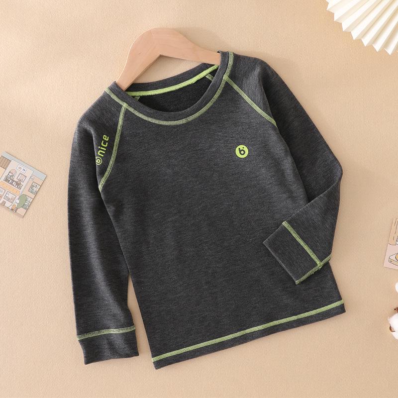 

Children s Cloud Wool Base Layer - Unisex Round Neck Warm Shirt for Autumn/Winter School Uniform 120