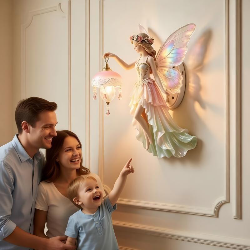New Model Spirit Wall Lamp Home Decoration Item, Office, Bedroom, Corridor Pendant, Fairy Flower Resin Creative Design