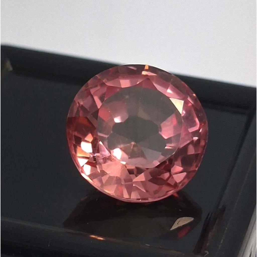 Stunning Natural Padparadscha Sapphire 7-9 Ct Round Cut Certified Gemstone
