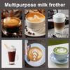 Milk Frother Handkeld Electric Foam Maker Battery Operated Stainless Steel Whisk Drink Mixer for Latte Cappuccino Hot Chocolate