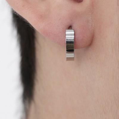 Men's Earrings One Touch Black Gold Surgical Steel T Color Touch