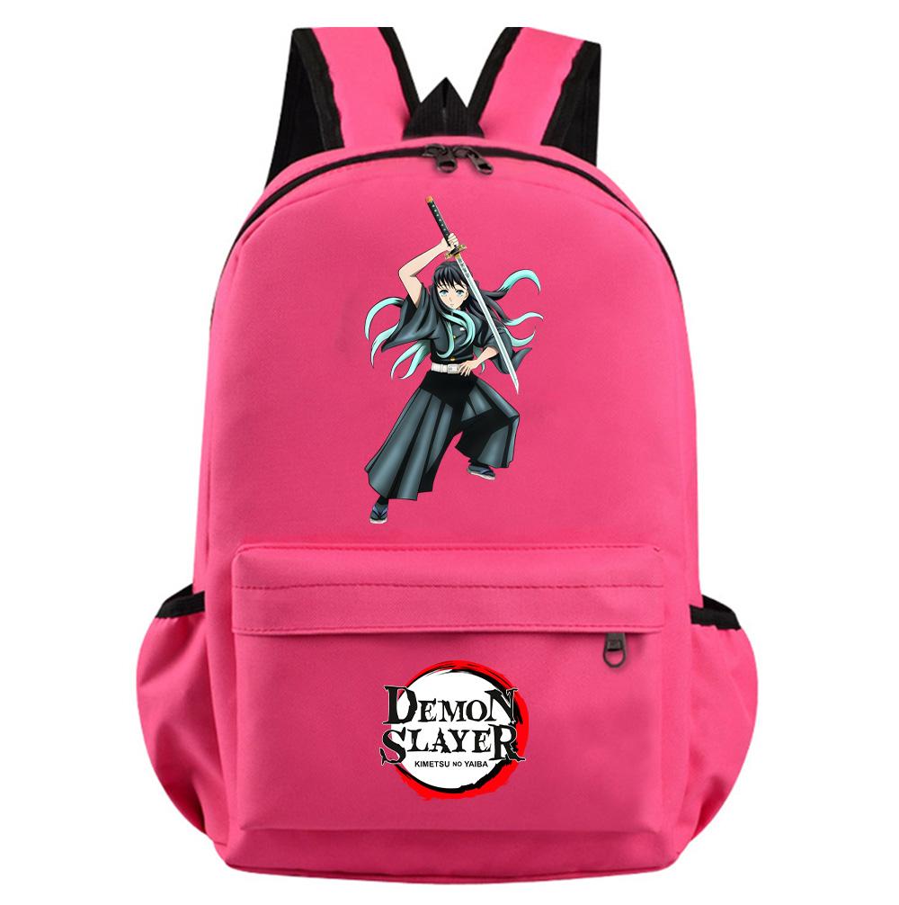 Colorful Anime Demon Slayer Printed Backpack for Teenager Girl Boy Student Schoolbag Women Large Capacity Waterproof Travel Bag Rucksack Gift