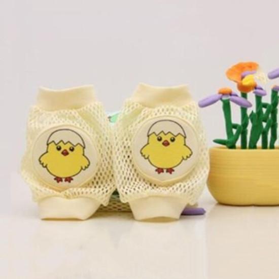 

1 пара новых хлопковых безопасных детских наколенников, гетры для младенцев, дышащие детские сетчатые губки для малышей, наколенники с героями мультфильмов