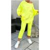 QICED Women's Fashion Casual Long Sleeve O-Neck Pants Suits