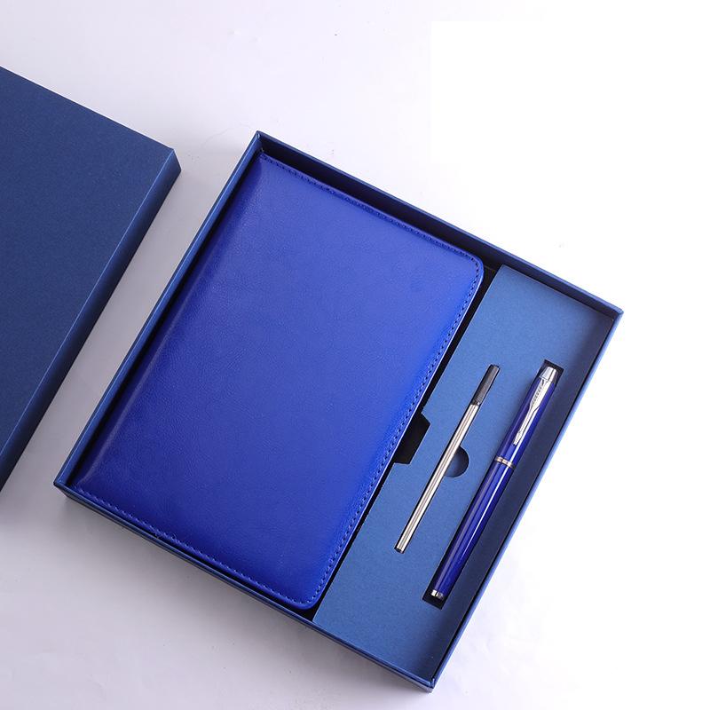 (Gratis gravering av logotyp) A5 kontorsanteckningsbok med presentförpackning, studentdagbok, handbok med spänne, mötesprotokollbok, ämnesanteckningsbok