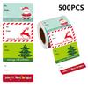 500pcs Christmas Gift Tags Stickers Festive Decorative Labels Xmas Patterns Present Packaging Envelopes Cards Sealing Stickers