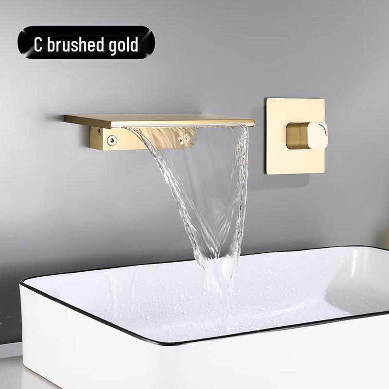 Concealed Wall-Mounted Waterfall Bathtub Faucet