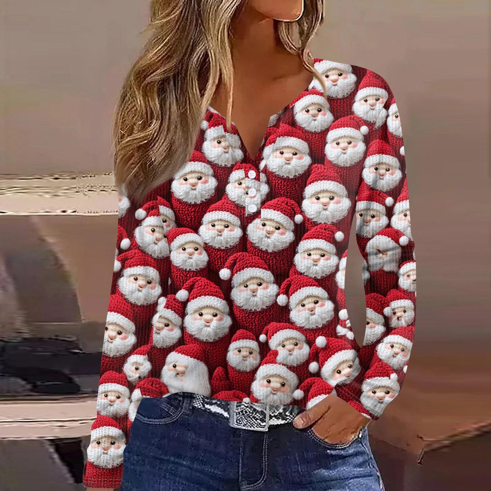 

Женская футболка с принтом на пуговицах, длинный рукав, вязаный свитер, повседневный, модный, на выходные, базовый, с V-образным вырезом, обычный топ S белый