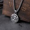 Collier Pendentif Nœud Celtique Bouddhiste en Acier Inoxydable OHM OM AUM pour Hommes Femmes Bijoux Indiens Cadeau Hindouisme