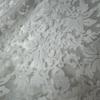White Large Flower Embroidered Organza Fabric Suitable for Wedding Dresses Formal Gowns and Designer Clothing Fabrics