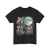 Raccoon 3 Racoons Howling At Moon Funny Weird Cursed T-Shirt
