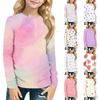 Kids' Long Sleeve Neck Printed T-Shirt Casual Top for Boys and Girls