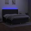 VidaXL Slat Bed Base with Mattress and LED, Upholstered Bed, Double Bed, Adult Bed for Interior Bedroom, 3138887