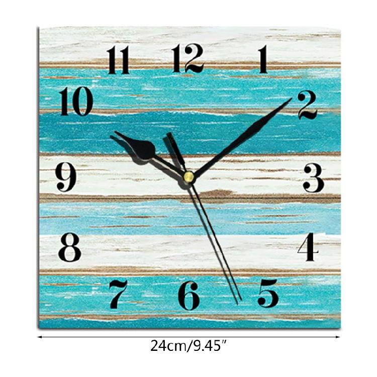 Stille Nicht-Tickende Holz-Wanduhren Batteriebetrieben Landhaus Retro Rustikal