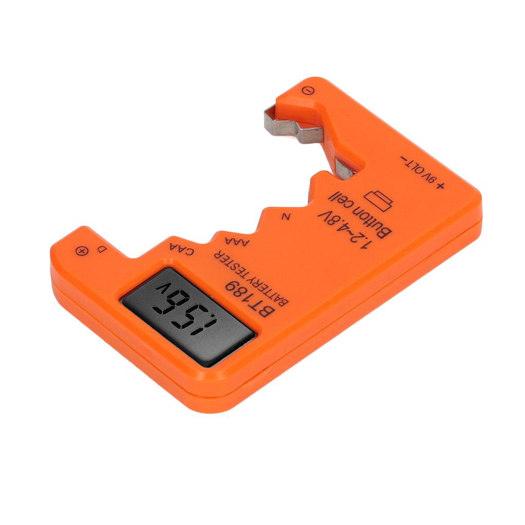 Battery Checker Capacity Tester Meter Digital Display Tool for AA AAA 6F22 9V 1.5V Orange