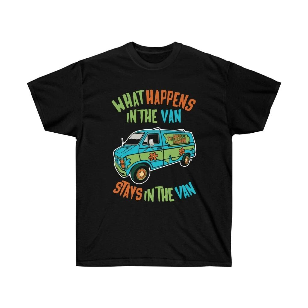 Scooby Doo Mystery Machine, Black Ultra Cotton T-shirt, What Happens In The Van* S