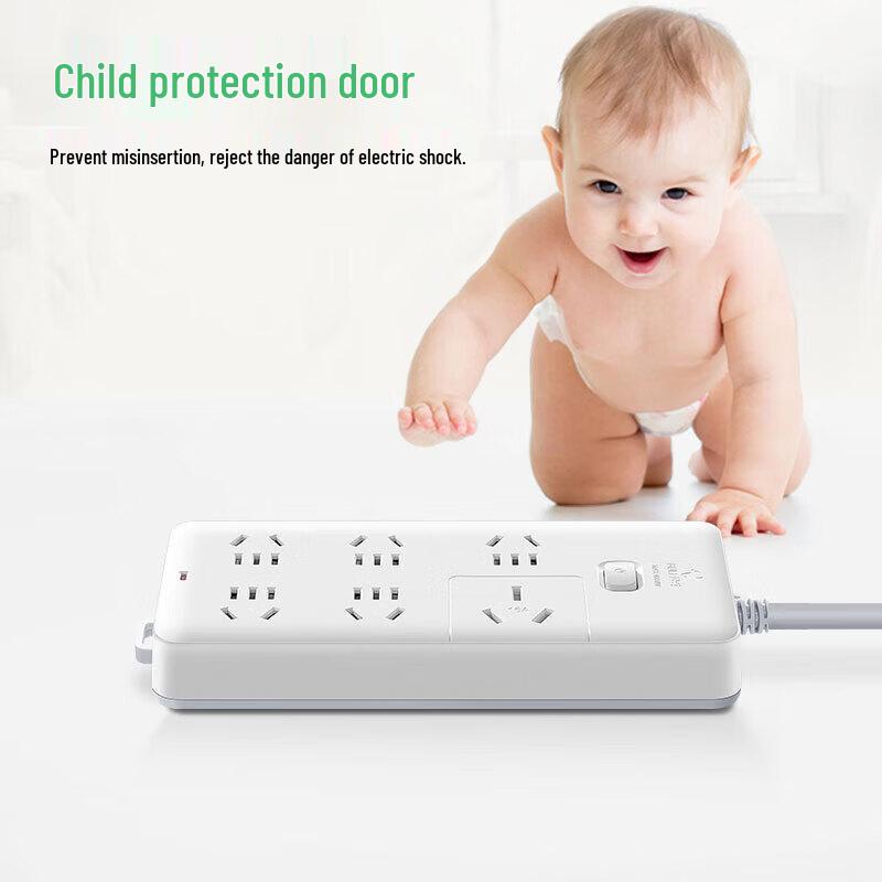 BULL 6-Outlet 16A Power Strip with 3m Cord