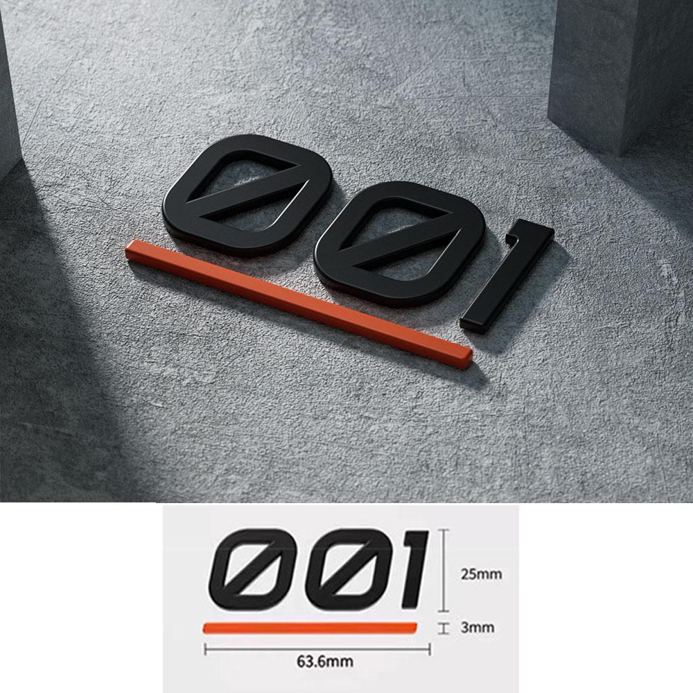 For ZEEKR 001/X/007 Car Emblem Sticker Metallic Satin Blackened Black To Replace Car Logo Black Warrior Tail Emblem Accessories