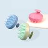 Silicone Scalp Massage Shampoo Brush with Biodegradable Wheat Straw Handle for Deep Hair Cleaning and Scalp Stimulation Suitable for Wet and Dry Hair