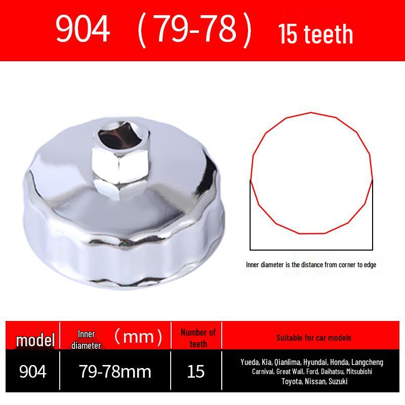Cap-Style Oil Filter Wrench Tool for Easy Installation and Removal