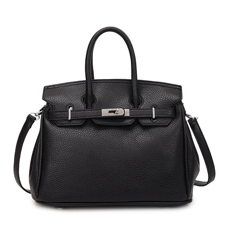 Light luxury texture handbag simple and fashionable lychee pattern platinum bag versatile commuter shoulder messenger women s bag 2890₽