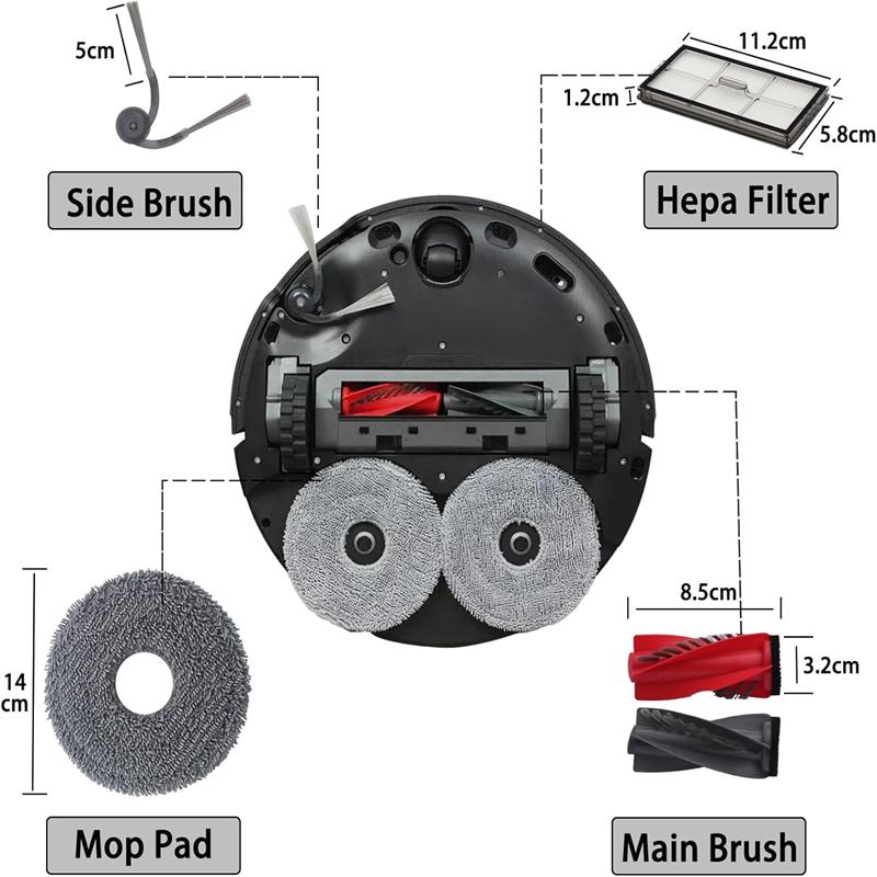 Compatible for Roborock Saros 10R / G20S Ultra Accessories Brush Hepa Filter Mop Cloth Dust Bag Spare Parts