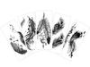 S.A.V.I 5pcs. Temporary Tattoo Stickers Combo Of Feathers and Birds Mix Designs For Girls Women Size 10.5x6cm