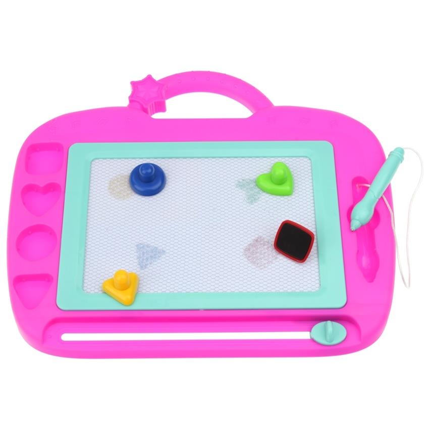 Magnetic Colored Drawing Board + 4 Stamps and Pen