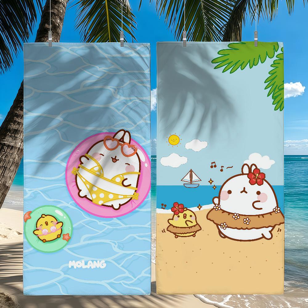 M-Molang CUTE Cartoon Towel Quick Drying Beach Towels Are Suitable For Swimming Pools Camping Yoga And The Gym