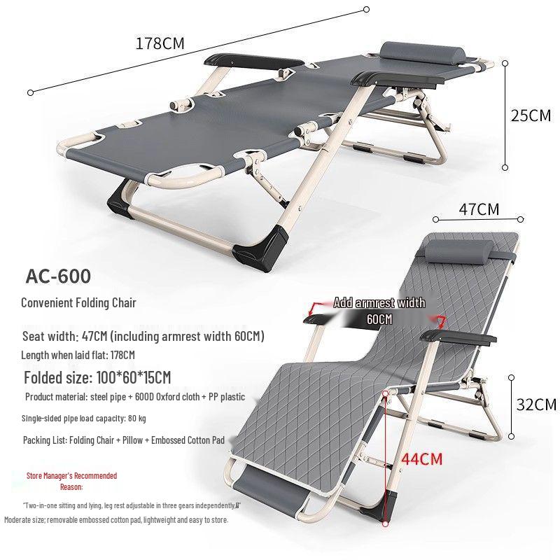 Foldable Lounge Chair - Nap Sofa Bed & Portable Lazy Backrest