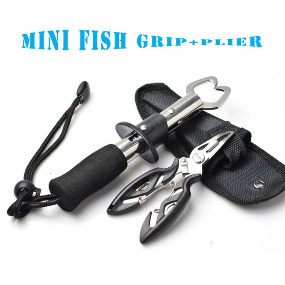 Stainless Steel Fish Lip Gripper Grip Control Fish Controller Set Fishing Pliers  Fishing Accessory