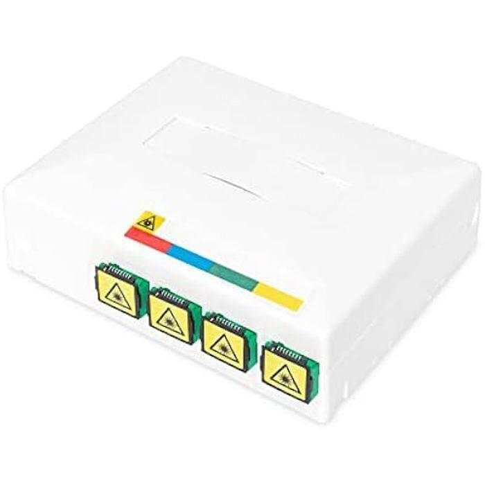 Boîtier FTTH/FTTX - DIGITUS - DN-931094 - 4X SC Simplex - Montage Mural & Rail DIN - IP45