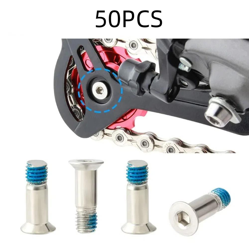 

50Pcs Fixed Bolts Rear Derailleur Jockey Wheel Screws Cycling Accessories серебряный