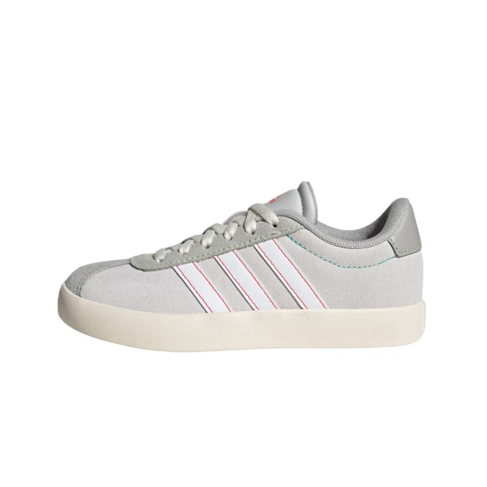 Adidas VL Court 3.0 K Dash Grey Kids Sneakers Cloud-White Lime-Burst JS3491