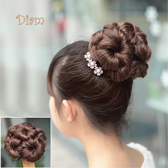 Fetong ondulat ondulat păr sintetic coc acoperă perucă clipă perucă scrunchie extensii de păr