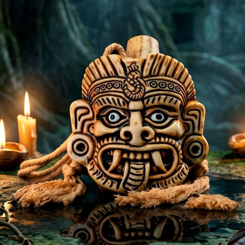 Bone-Chilling Horror Sound Aztec Death Whistle Loud Terrifying Sound Prank Toy  April Fool Decor